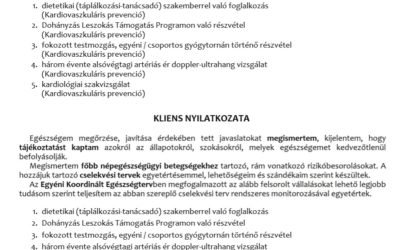 „Három generációval az egészségért” adatainak küldése