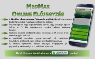 Az online Előjegyzés előnyei a MedMaxban