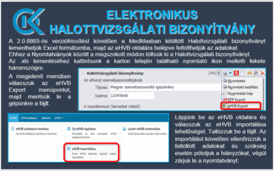 Adatok importálása az eHVB rendszerbe